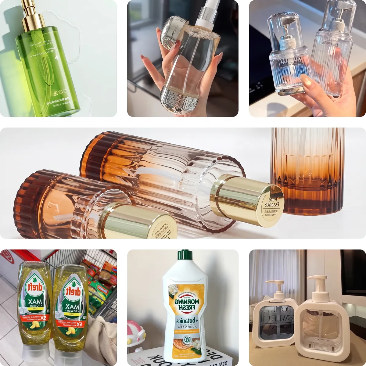 Flasche für tägliche Chemikalien und Kosmetik